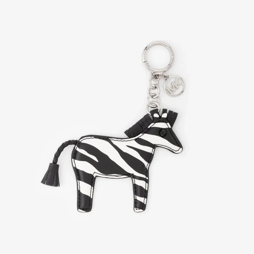 MICHAEL KORS Zebra Keychain Key Fob Bag Charm - Black - 35S5SGFK3Y - Picture 10 of 13